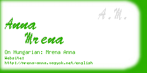 anna mrena business card